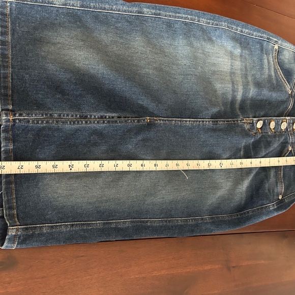 Veronica Beard Herron Denim Midi Skirt Astro Women's Size 4 - Picture 7 of 8